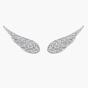 Ethereal Plume Diamond Earrings