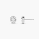 Luna Oval Diamond Studs