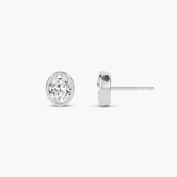 Luna Oval Diamond Studs