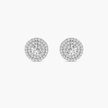 Ophelia Halo Diamond Earrings