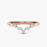 Althea Marquise & Round Diamond Wedding Band 4