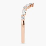 Althea Marquise & Round Diamond Wedding Band 4