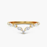 Althea Marquise & Round Diamond Wedding Band 4