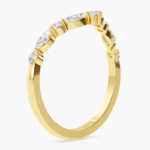 Althea Marquise & Round Diamond Wedding Band 4