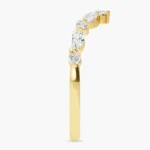 Althea Marquise & Round Diamond Wedding Band 4