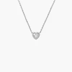Amara Heart Diamond Solitaire Necklace