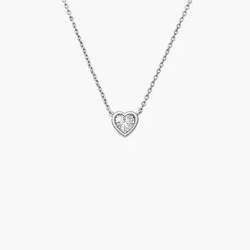 Amara Heart Diamond Solitaire Necklace