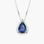 Amaris Floating Sapphire Diamond Necklace
