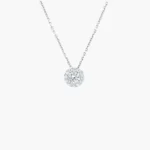 Auralis Diamond Halo Pendant Necklace 2