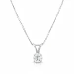 Aurelia Solitaire Diamond Pendant Necklace