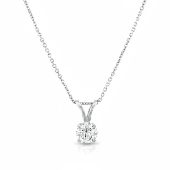Aurelia Solitaire Diamond Pendant Necklace