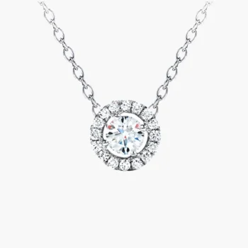 Aurielle Halo Diamond Pendant