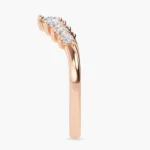 Bellatrix Curve Diamond Wedding Band 4