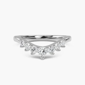 Bellatrix Curve Diamond Wedding Band