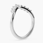 Bellatrix Curve Diamond Wedding Band 4