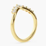 Bellatrix Curve Diamond Wedding Band 4