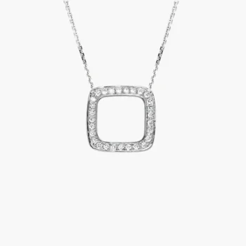 Elara Square Diamond Necklace