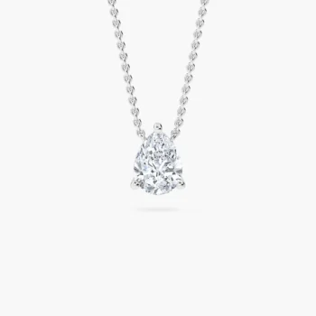 Elara Teardrop Diamond Solitaire Necklace