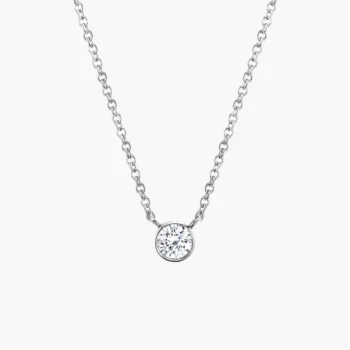 Elenora Diamond Bezel Necklace