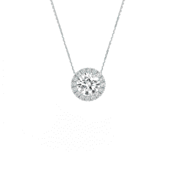 Elowen Diamond Halo Necklace