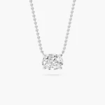 Elowen Oval Diamond Solitaire Necklace