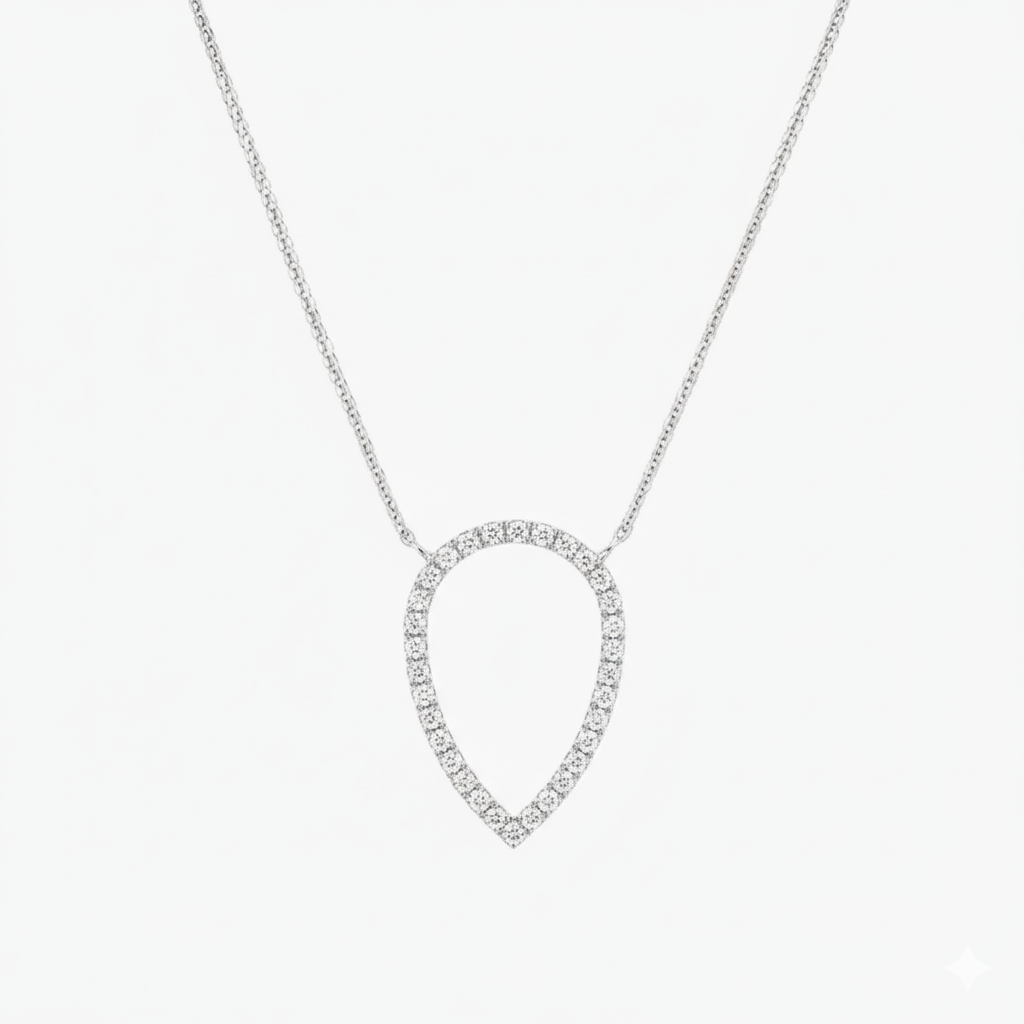 Calista Diamond Halo Necklace