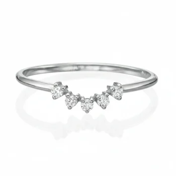 Luminara Leaf Diamond Wedding Band