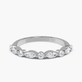 Lunaria Marquise Diamond Wedding Band