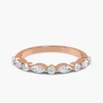 Lunaria Marquise Diamond Wedding Band 1