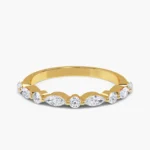 Lunaria Marquise Diamond Wedding Band 1