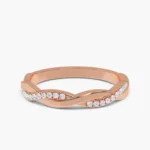 Rosavelle Twin Weave Diamond Wedding Band 4
