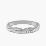 Rosavelle Twin Weave Diamond Wedding Band