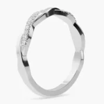 Rosavelle Twin Weave Diamond Wedding Band 4