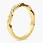 Rosavelle Twin Weave Diamond Wedding Band 4