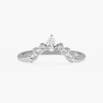 Selora Crescent Diamond Wedding Band