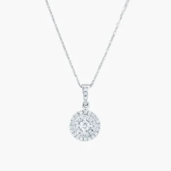 Serenelle Diamond Halo Necklace
