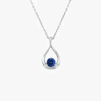 Serenya Blue Twist Sapphire Necklace