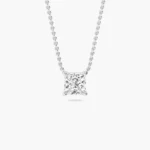 Valentina Princess-Cut Diamond Pendant Necklace