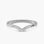 Velanthia Curved Pave Diamond Wedding Band