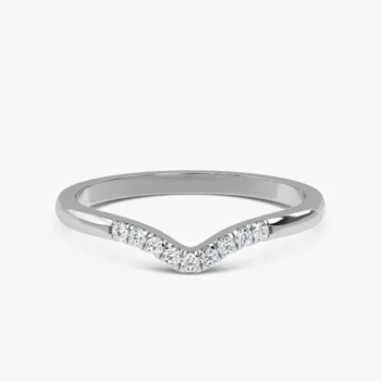 Velanthia Curved Pave Diamond Wedding Band